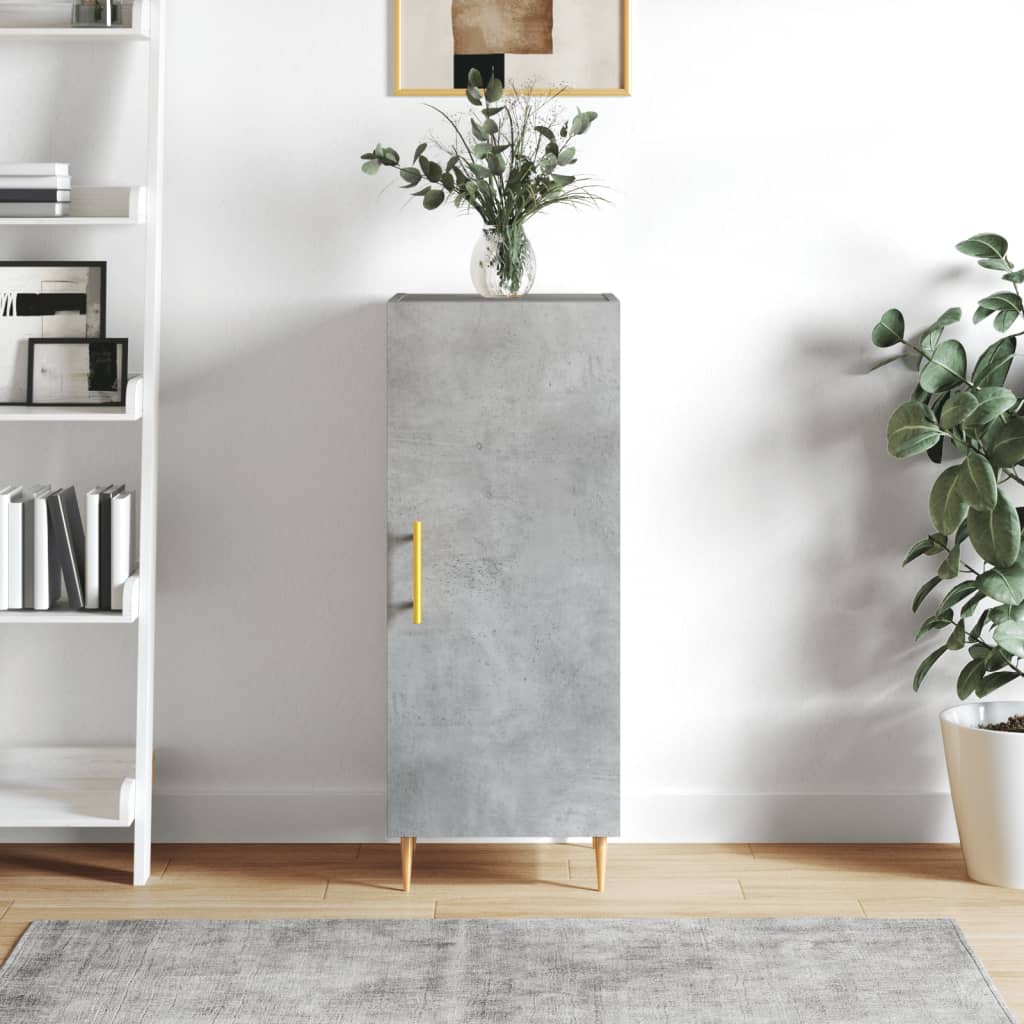 Credenza Grigio Cemento 34,5x34x90 cm in Legno Multistrato - homemem39