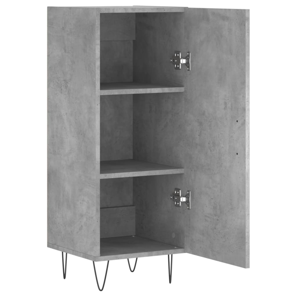 Credenza Grigio Cemento 34,5x34x90 cm in Legno Multistrato - homemem39
