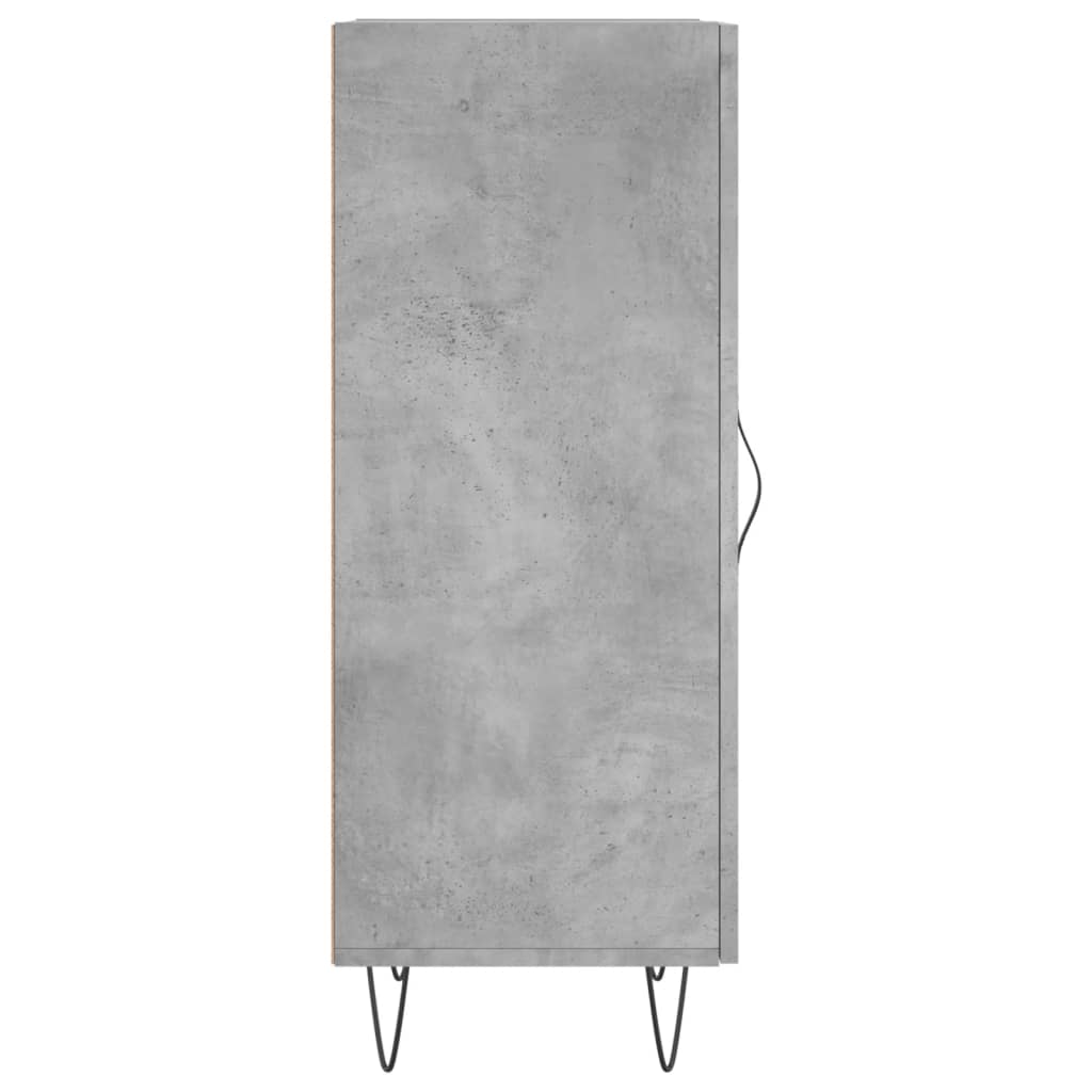 Credenza Grigio Cemento 34,5x34x90 cm in Legno Multistrato
