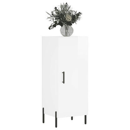 Credenza Bianco Lucido 34,5x34x90 cm in Legno Multistrato - homemem39