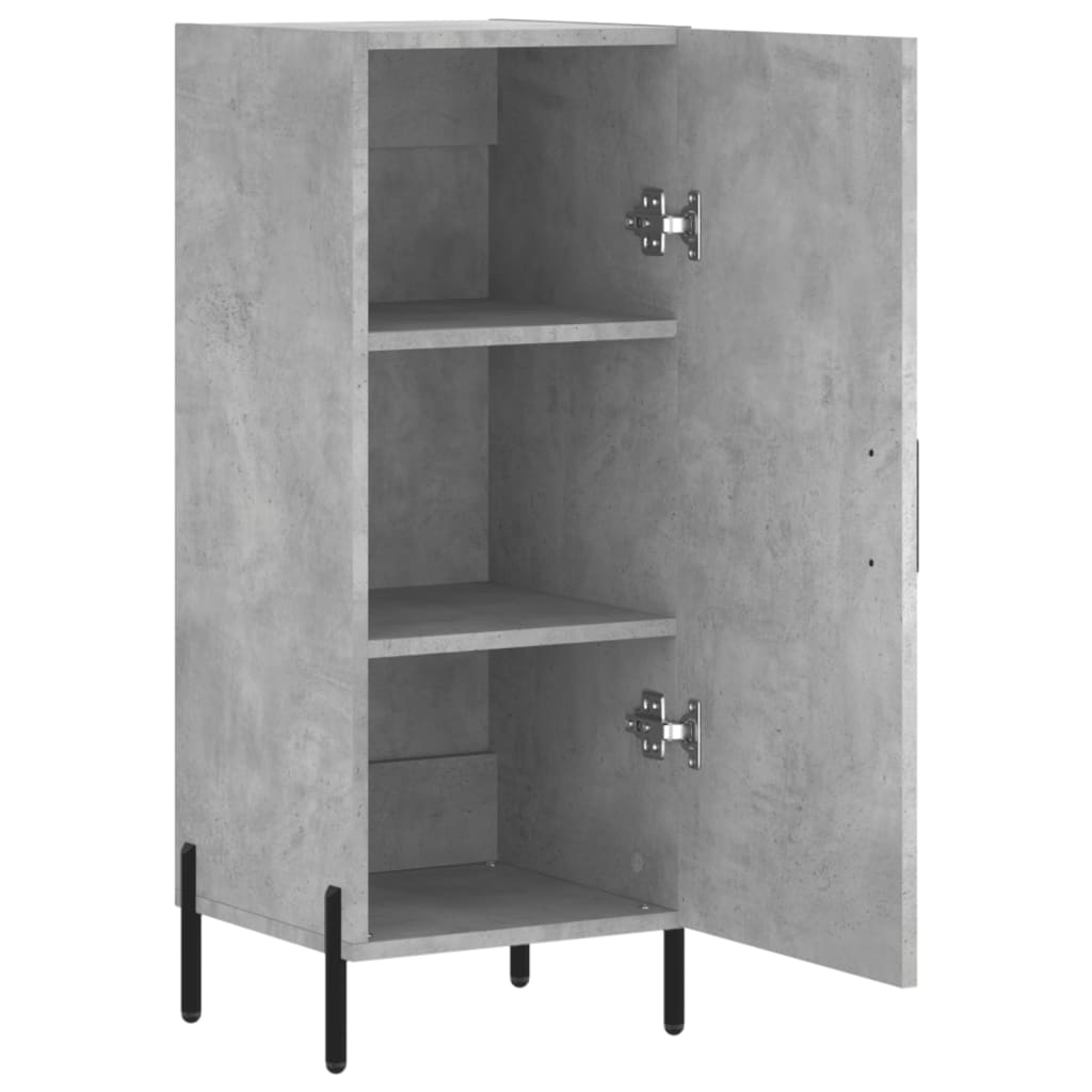 Credenza Grigio Cemento 34,5x34x90 cm in Legno Multistrato