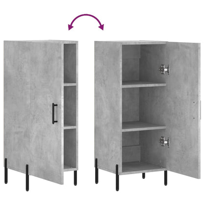 Credenza Grigio Cemento 34,5x34x90 cm in Legno Multistrato