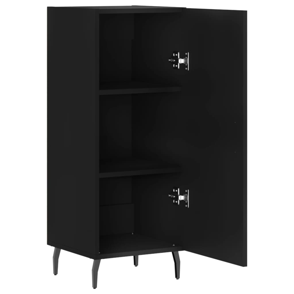 Credenza Nero 34,5x34x90 cm in Legno Multistrato - homemem39