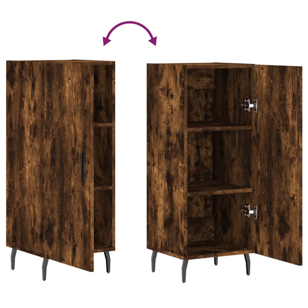 Credenza Rovere Fumo 34,5x34x90 cm in Legno Multistrato