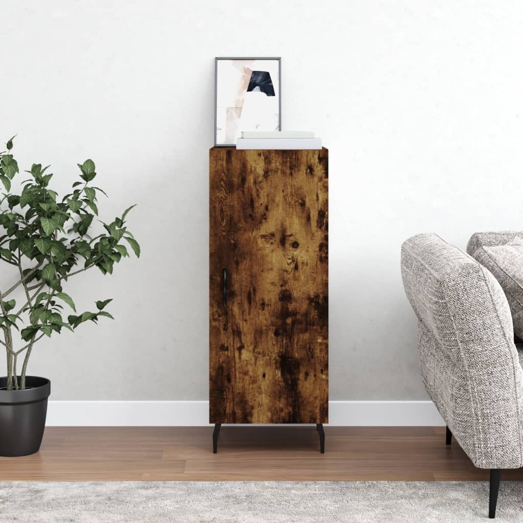 Credenza Rovere Fumo 34,5x34x90 cm in Legno Multistrato