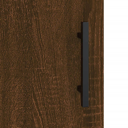 Credenza Rovere Marrone 34,5x34x90 cm in Legno Multistrato - homemem39