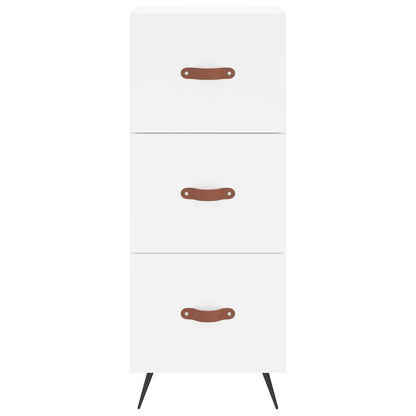 Credenza Bianca 34,5x34x90 cm in Legno Multistrato - homemem39