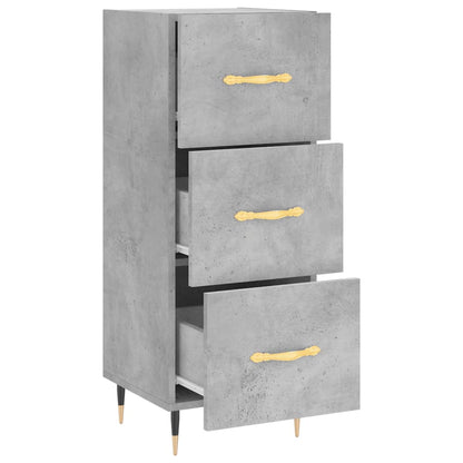Credenza Grigio Cemento 34,5x34x90 cm in Legno Multistrato - homemem39