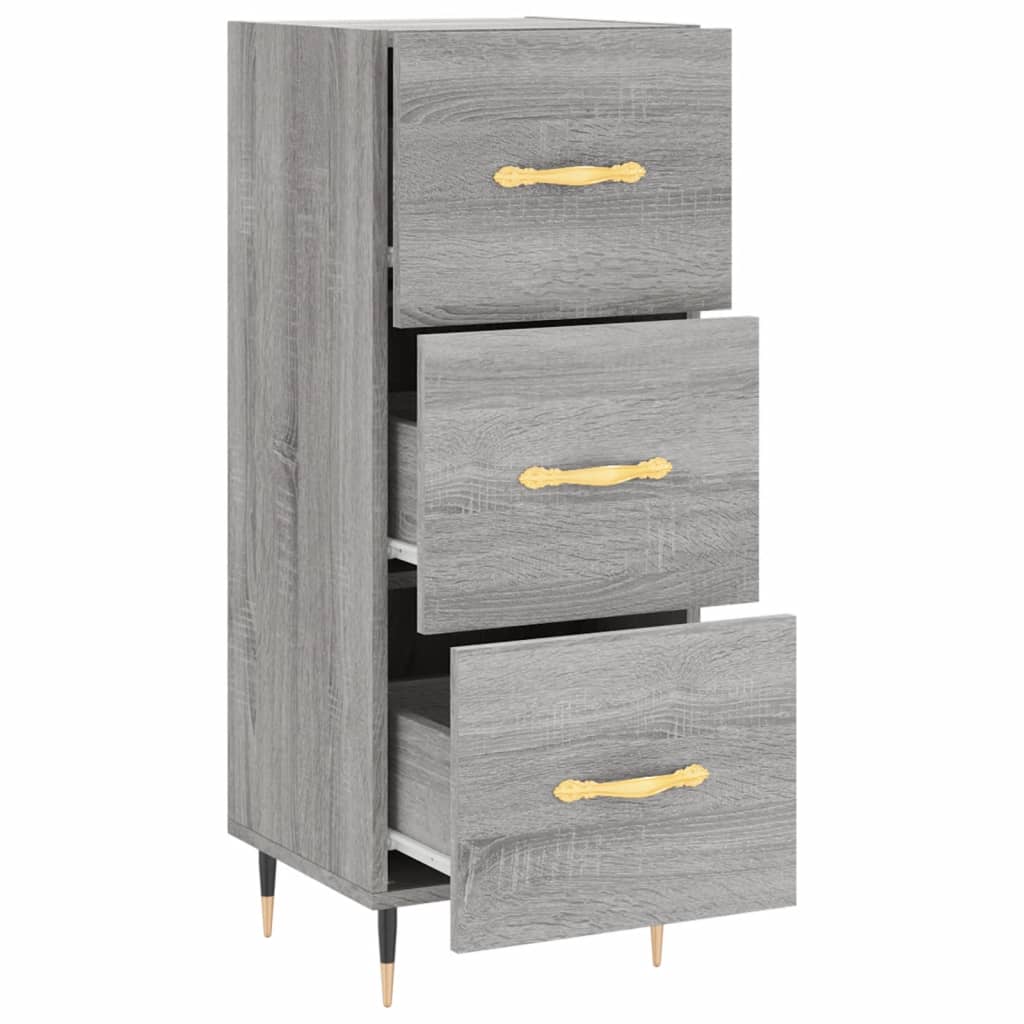 Credenza Grigio Sonoma 34,5x34x90 cm in Legno Multistrato - homemem39