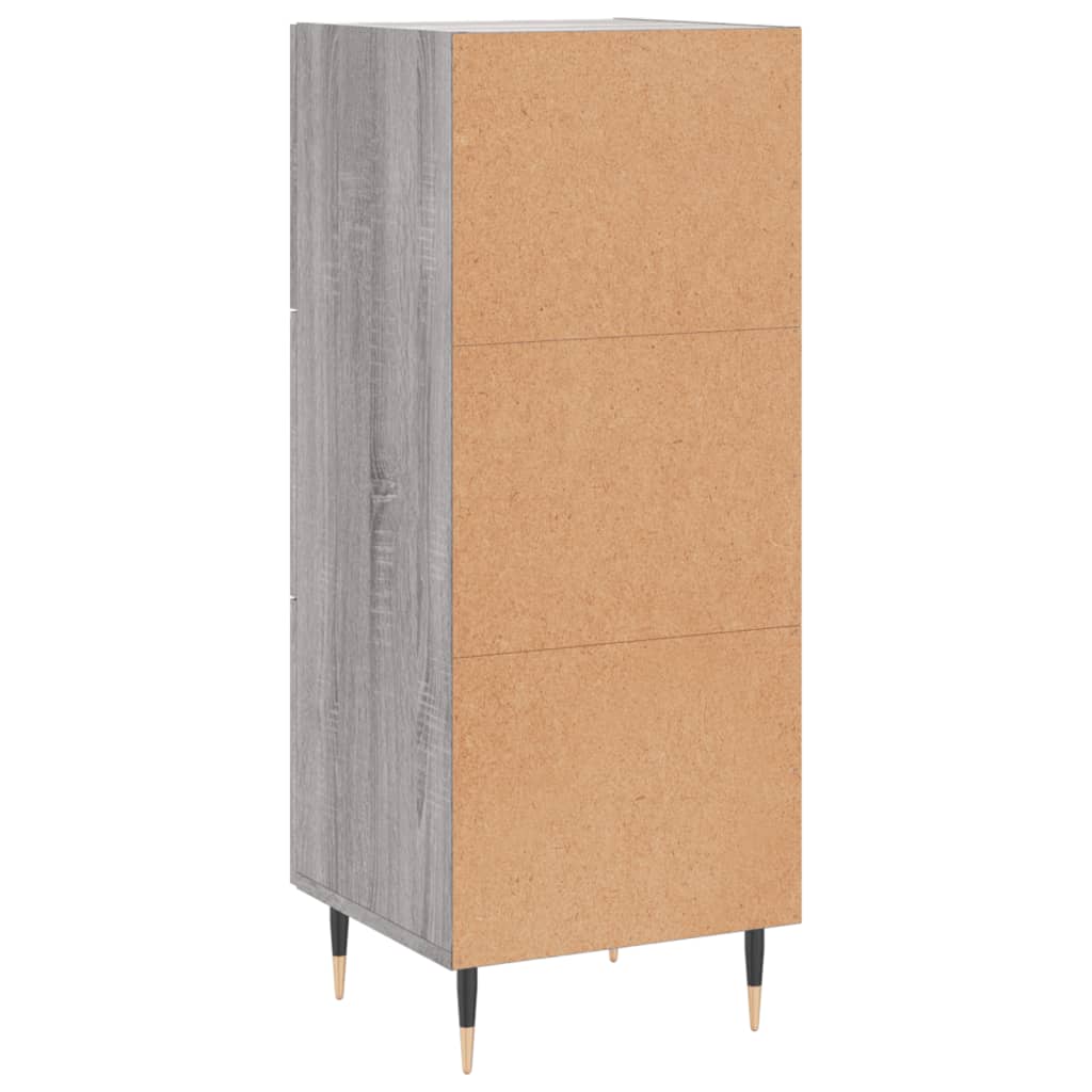 Credenza Grigio Sonoma 34,5x34x90 cm in Legno Multistrato