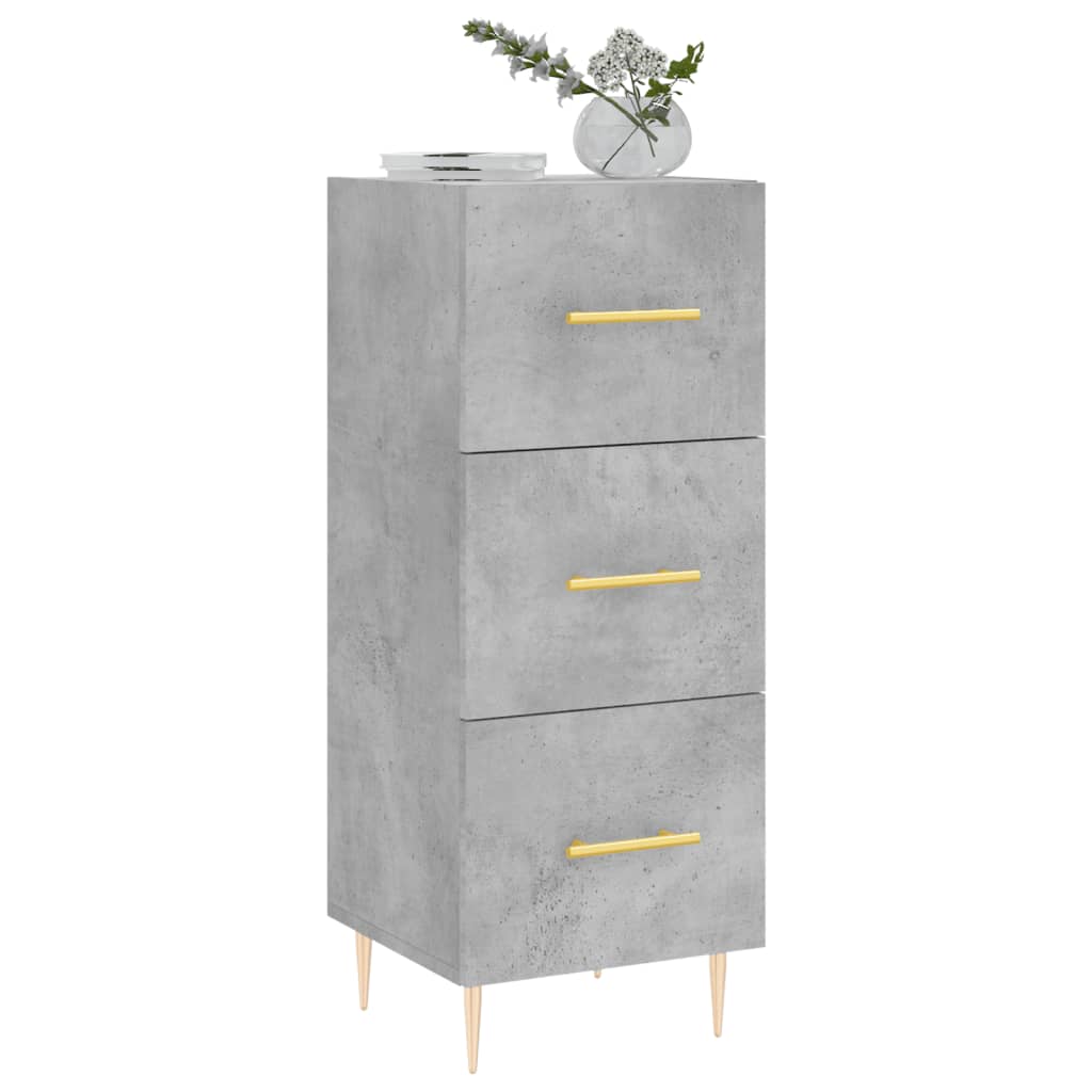Credenza Grigio Cemento 34,5x34x90 cm in Legno Multistrato - homemem39