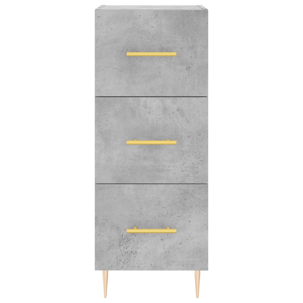 Credenza Grigio Cemento 34,5x34x90 cm in Legno Multistrato