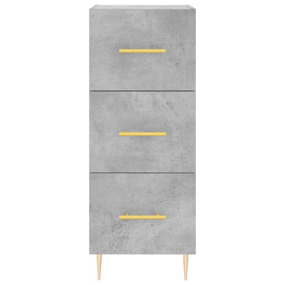 Credenza Grigio Cemento 34,5x34x90 cm in Legno Multistrato