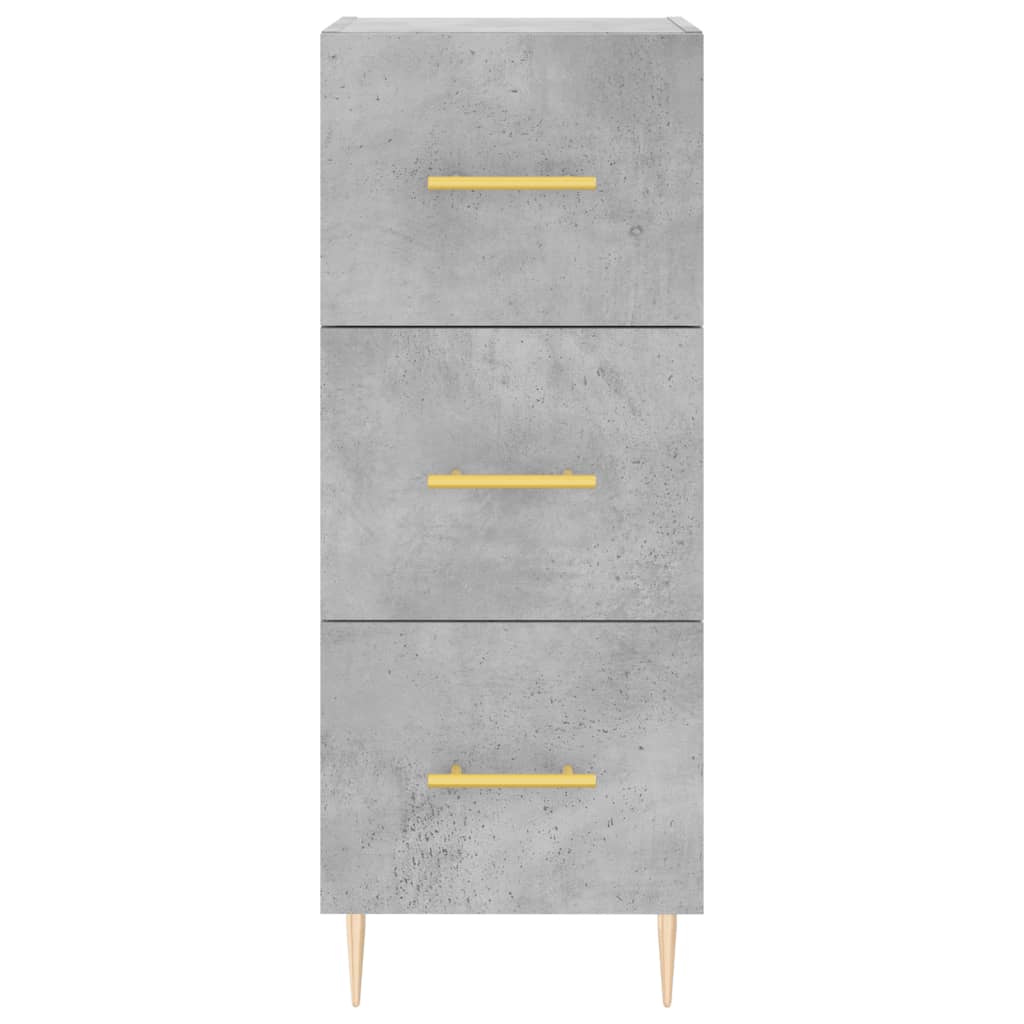 Credenza Grigio Cemento 34,5x34x90 cm in Legno Multistrato - homemem39