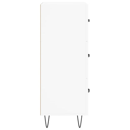 Credenza Bianca 34,5x34x90 cm in Legno Multistrato