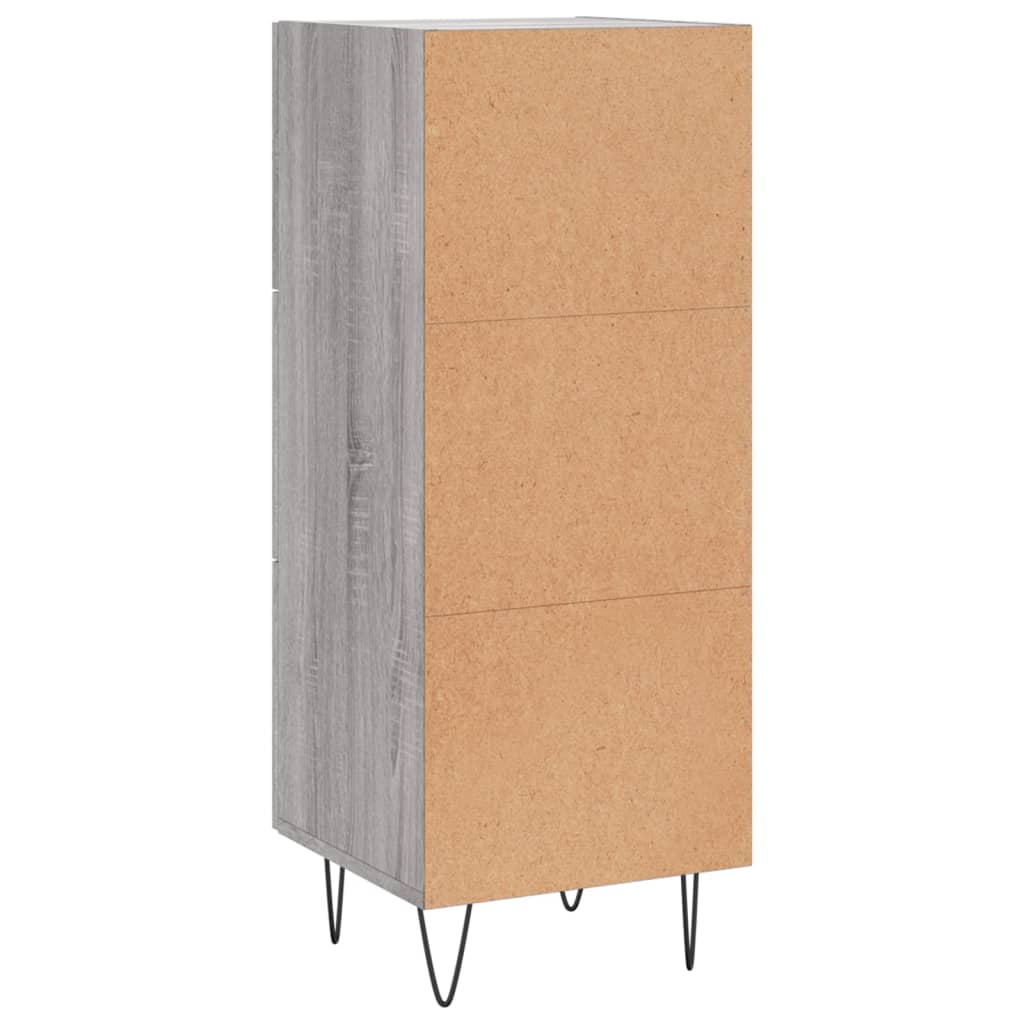 Credenza Grigio Sonoma 34,5x34x90 cm in Legno Multistrato