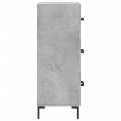 Credenza Grigio Cemento 34,5x34x90 cm in Legno Multistrato