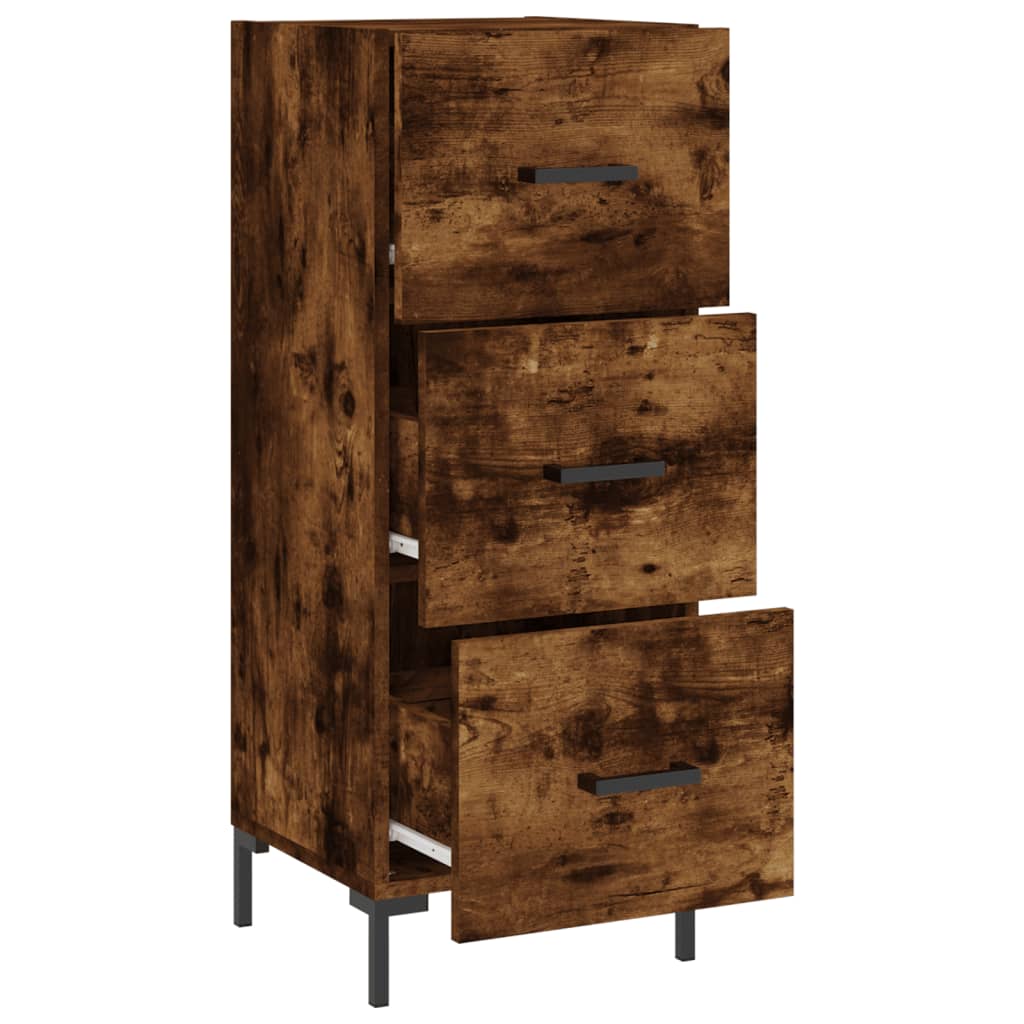 Credenza Rovere Fumo 34,5x34x90 cm in Legno Multistrato | homemem39