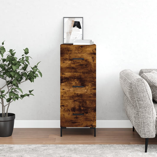 Credenza Rovere Fumo 34,5x34x90 cm in Legno Multistrato | homemem39