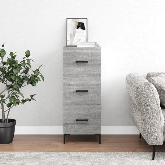 Credenza Grigio Sonoma 34,5x34x90 cm in Legno Multistrato | homemem39