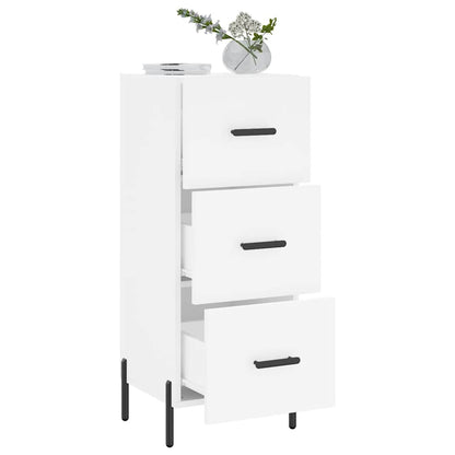 Credenza Bianca 34,5x34x90 cm in Legno Multistrato