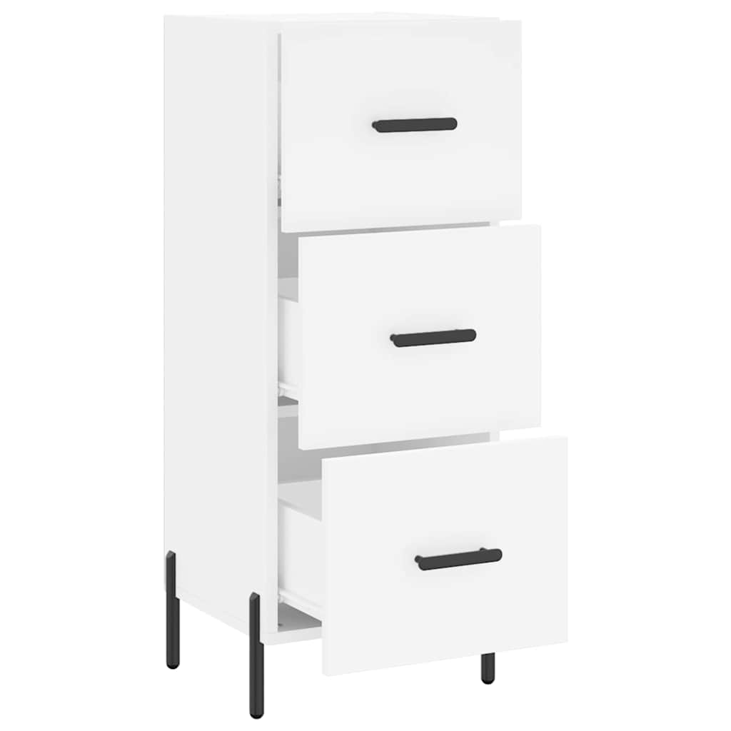 Credenza Bianca 34,5x34x90 cm in Legno Multistrato