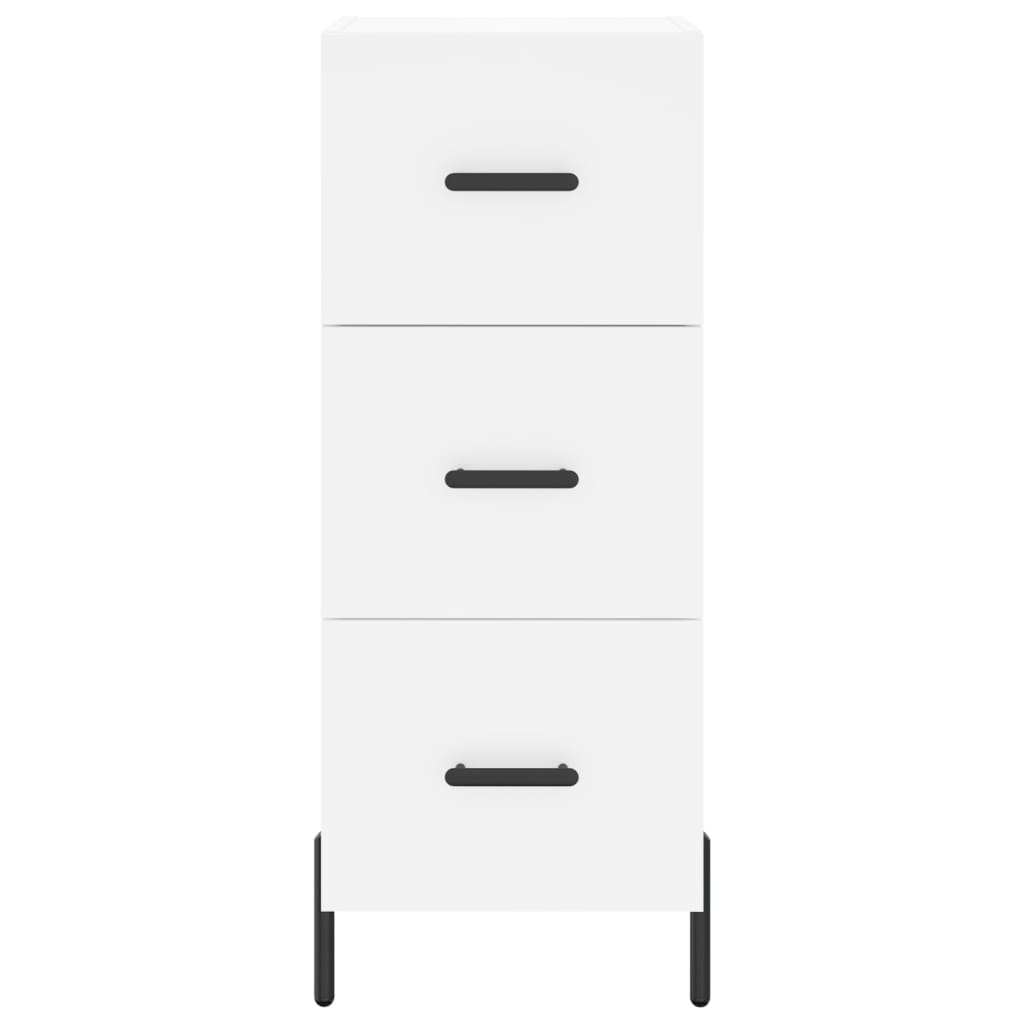 Credenza Bianca 34,5x34x90 cm in Legno Multistrato - homemem39