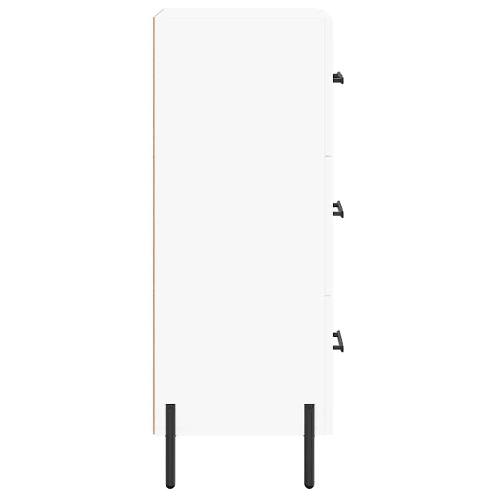 Credenza Bianca 34,5x34x90 cm in Legno Multistrato