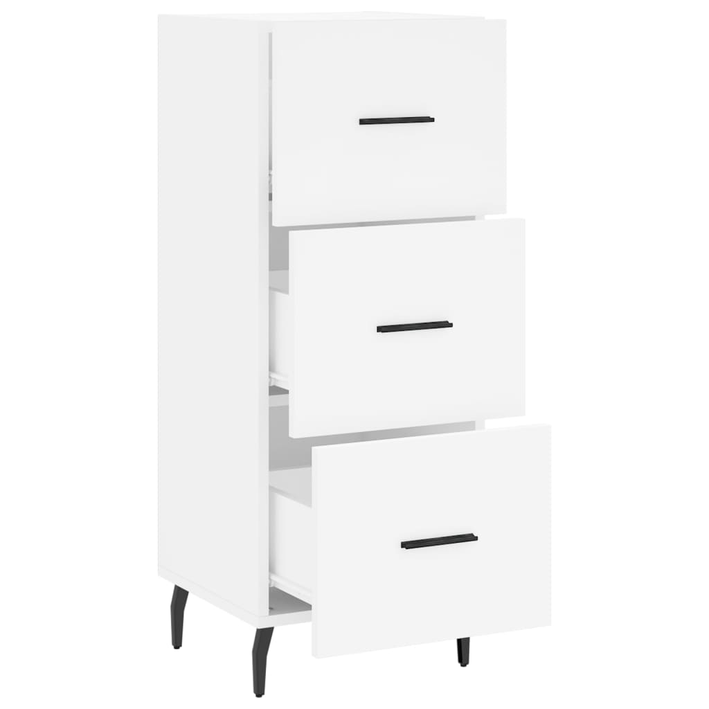 Credenza Bianca 34,5x34x90 cm in Legno Multistrato