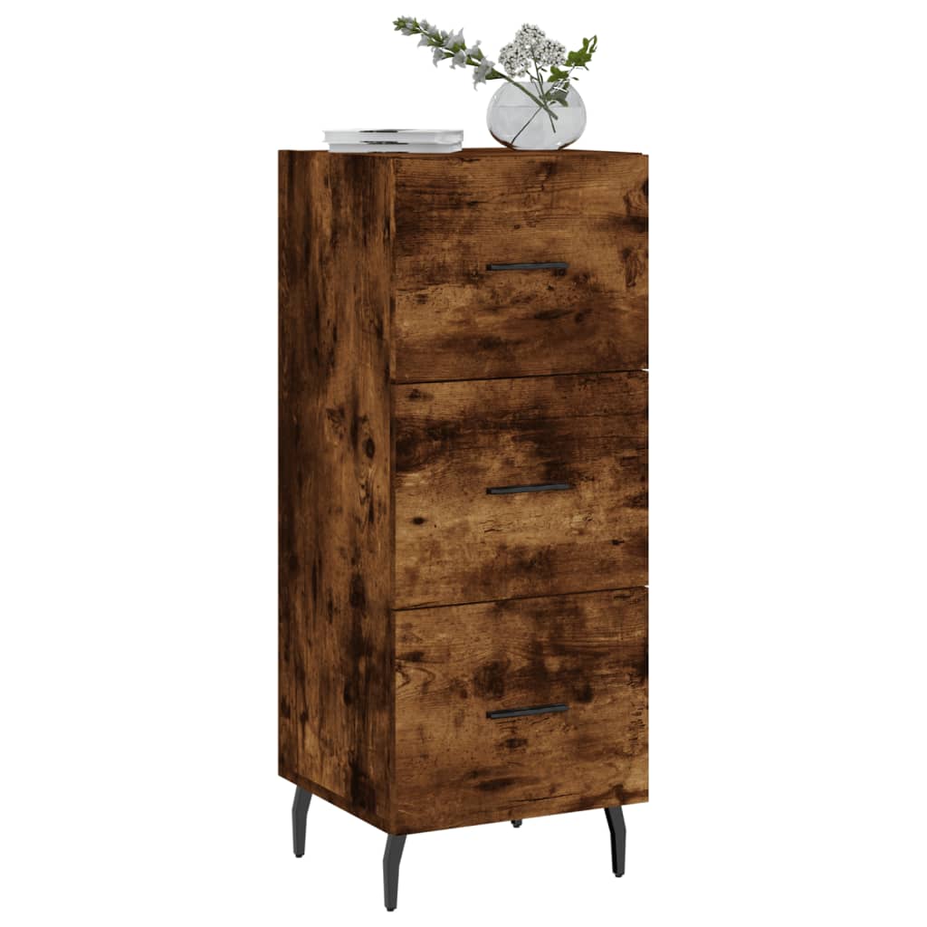 Credenza Rovere Fumo 34,5x34x90 cm in Legno Multistrato | homemem39