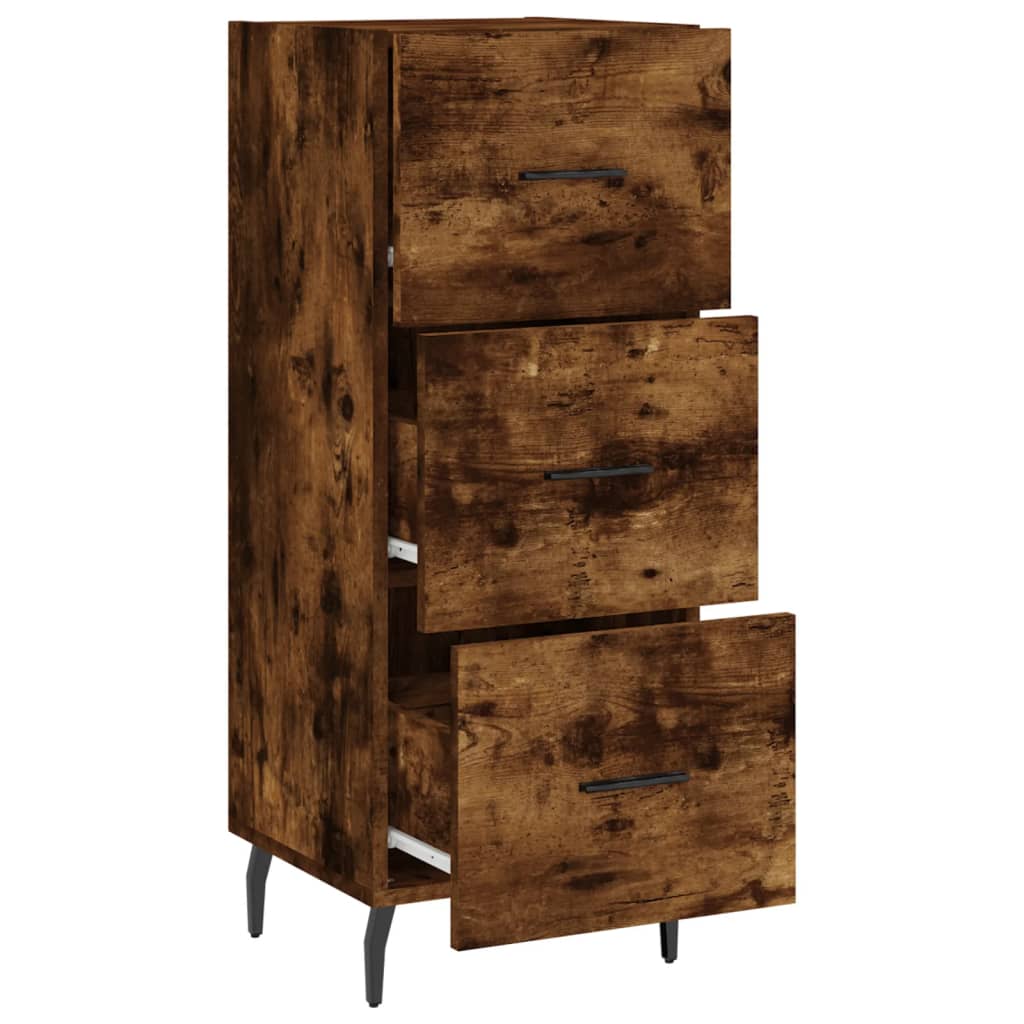Credenza Rovere Fumo 34,5x34x90 cm in Legno Multistrato | homemem39