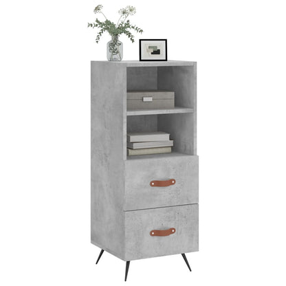 Credenza Grigio Cemento 34,5x34x90 cm in Legno Multistrato - homemem39