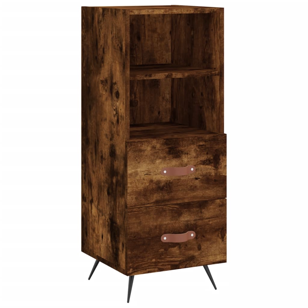 Credenza Rovere Fumo 34,5x34x90 cm in Legno Multistrato - homemem39