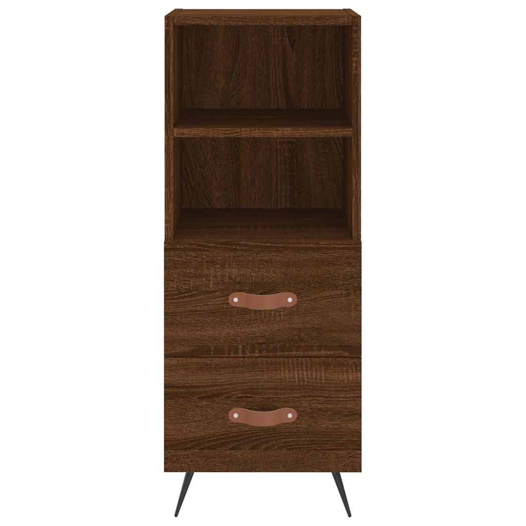 Credenza Rovere Marrone 34,5x34x90 cm in Legno Multistrato - homemem39