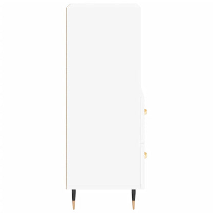 Credenza Bianca 34,5x34x90 cm in Legno Multistrato