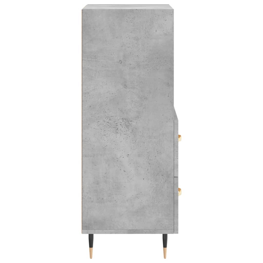 Credenza Grigio Cemento 34,5x34x90 cm in Legno Multistrato