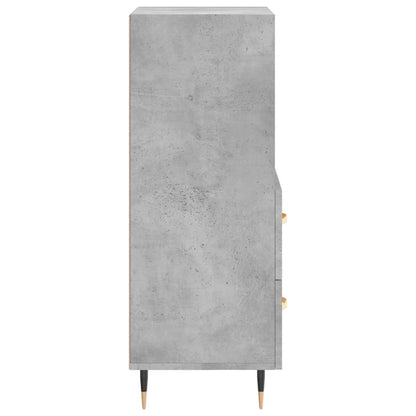 Credenza Grigio Cemento 34,5x34x90 cm in Legno Multistrato