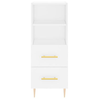 Credenza Bianca 34,5x34x90 cm in Legno Multistrato - homemem39