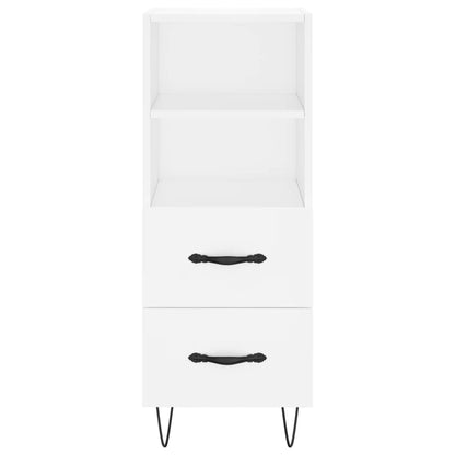 Credenza Bianca 34,5x34x90 cm in Legno Multistrato - homemem39