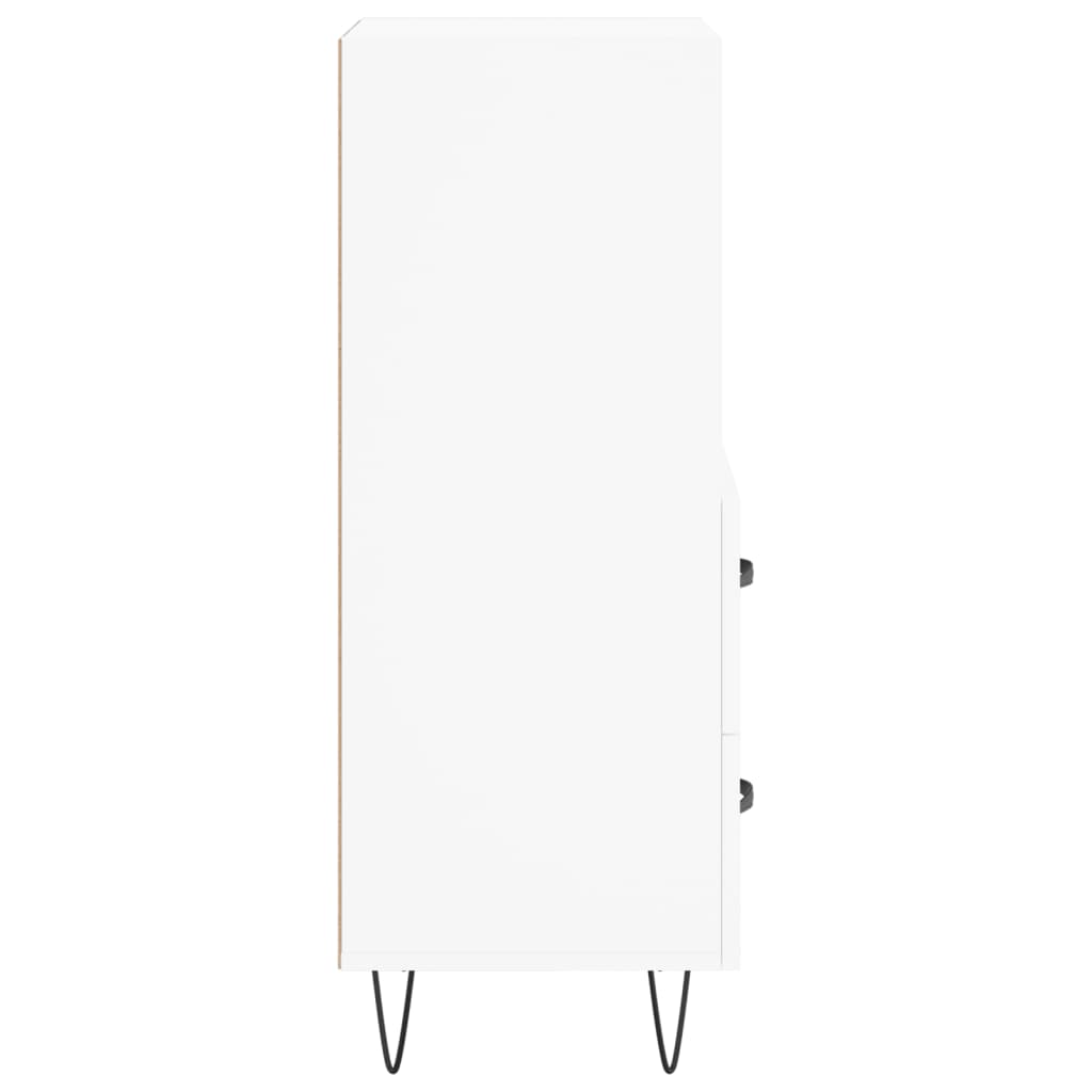 Credenza Bianca 34,5x34x90 cm in Legno Multistrato - homemem39