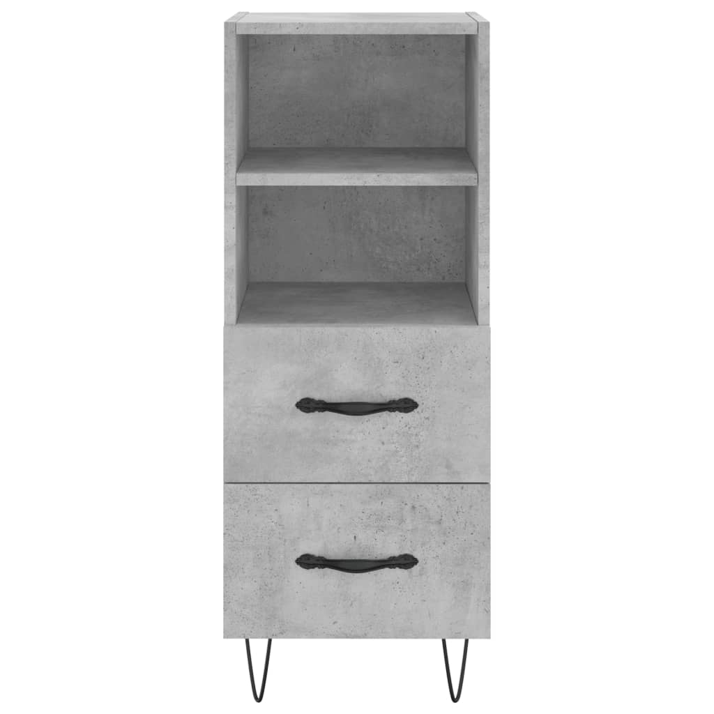 Credenza Grigio Cemento 34,5x34x90 cm in Legno Multistrato - homemem39