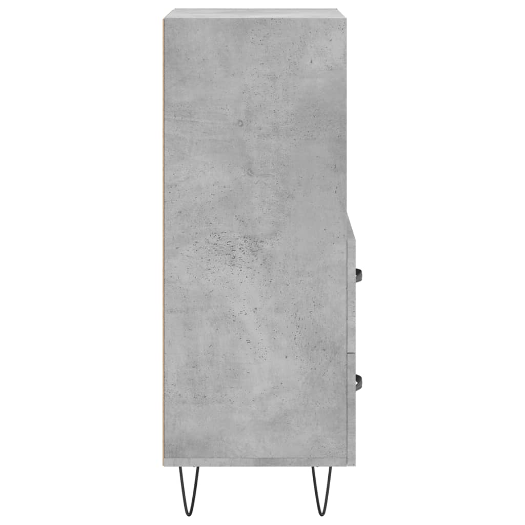 Credenza Grigio Cemento 34,5x34x90 cm in Legno Multistrato - homemem39