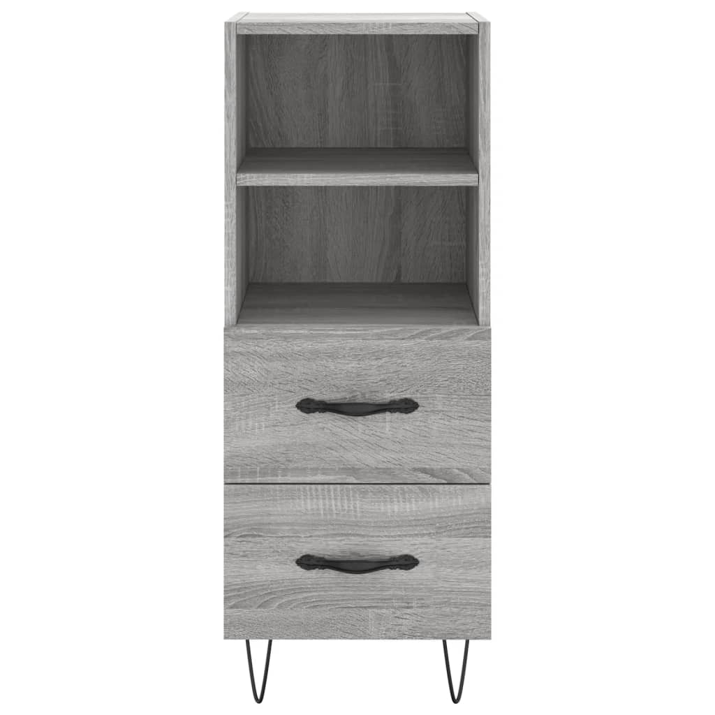 Credenza Grigio Sonoma 34,5x34x90 cm in Legno Multistrato