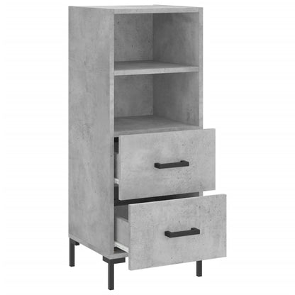 Credenza Grigio Cemento 34,5x34x90 cm in Legno Multistrato - homemem39