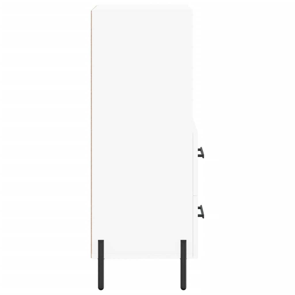 Credenza Bianca 34,5x34x90 cm in Legno Multistrato - homemem39