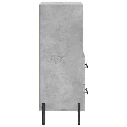 Credenza Grigio Cemento 34,5x34x90 cm in Legno Multistrato
