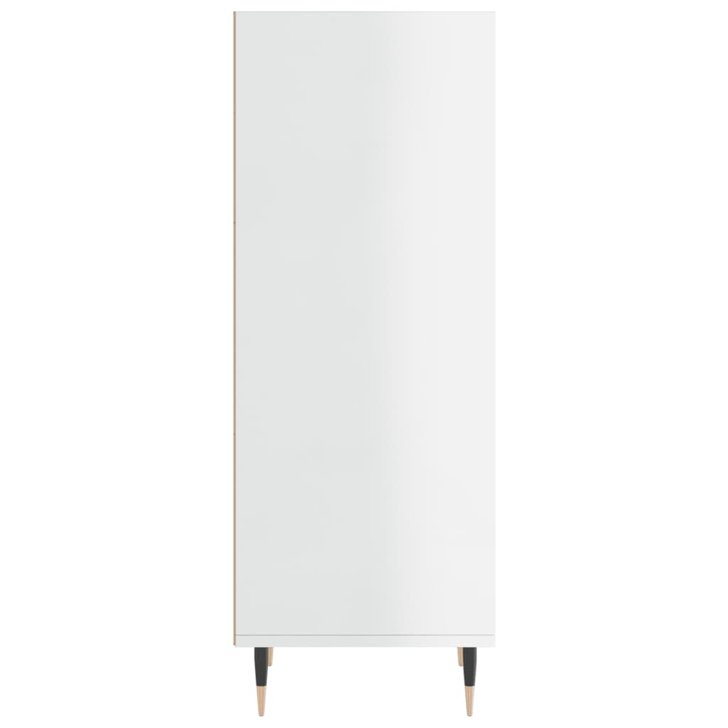 Credenza Bianco Lucido 34,5x32,5x90 cm in Legno Multistrato | homemem39