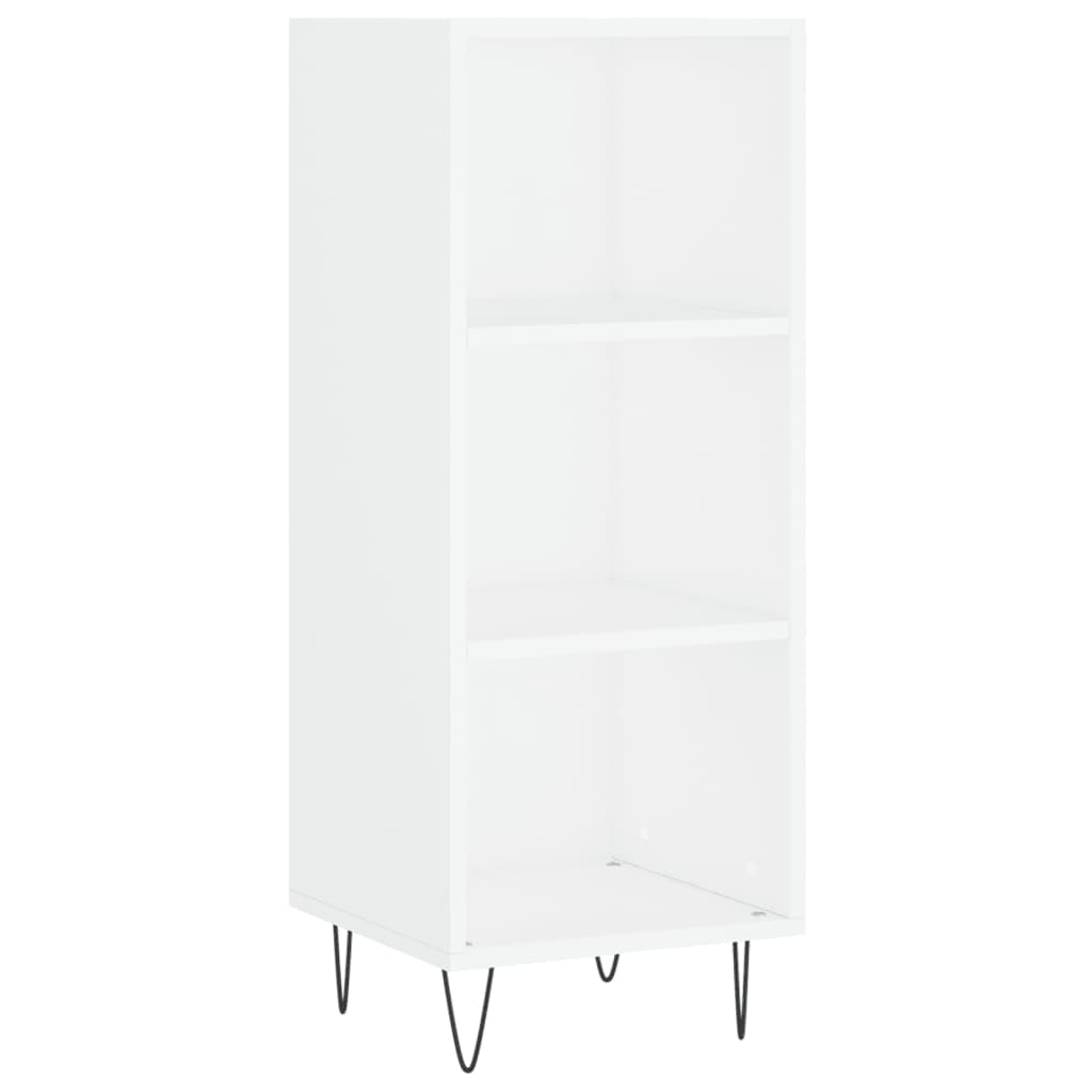 Credenza Bianca 34,5x32,5x90 cm in Legno Multistrato