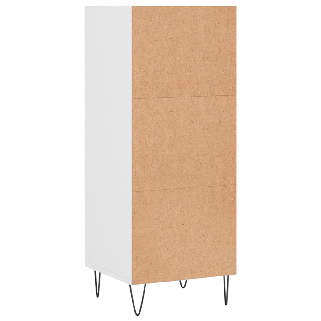 Credenza Bianca 34,5x32,5x90 cm in Legno Multistrato