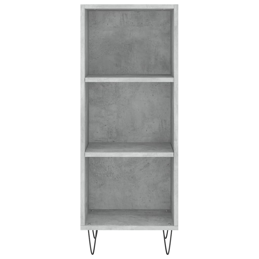 Credenza Grigio Cemento 34,5x32,5x90 cm in Legno Multistrato